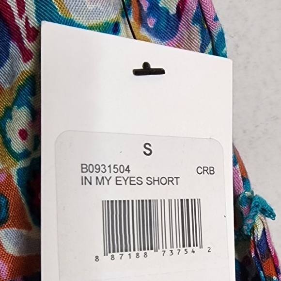 NWT Volcom Shorts Flowy Colorful Mulitcolored Size Small Stretch Waist Beachy - Picture 4 of 16